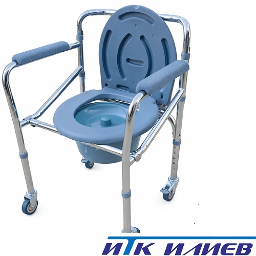 Комбиниран стол за тоалет и баня от метал, пластмаса, сгъваем - 160