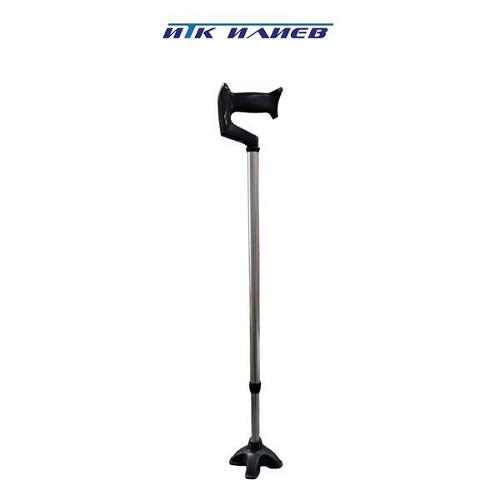 Бастун с четириопорна тапа от Алуминий с PVC дръжка - 24