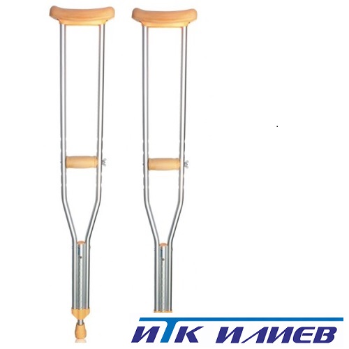 Патерица М от Тръба и крак– алуминий. Дръжка – пластмаса/вътрешна, PVC/външна. Тапа– каучук с метална вложка - 22